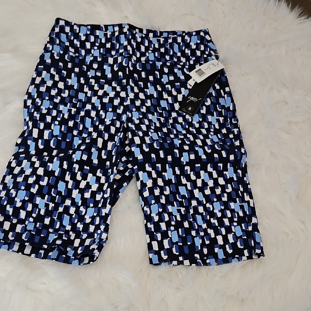 Up Stylish Blue Patterned  Shorts